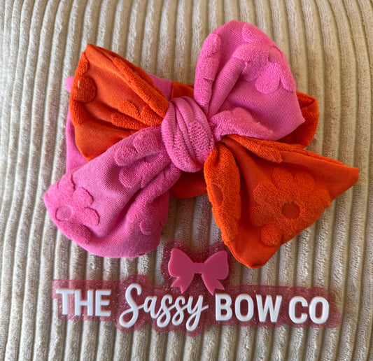 Pink/Orange Flower Cassie Wrap