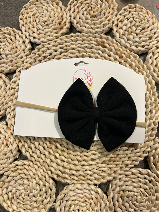 Black Nylon Baby Bow