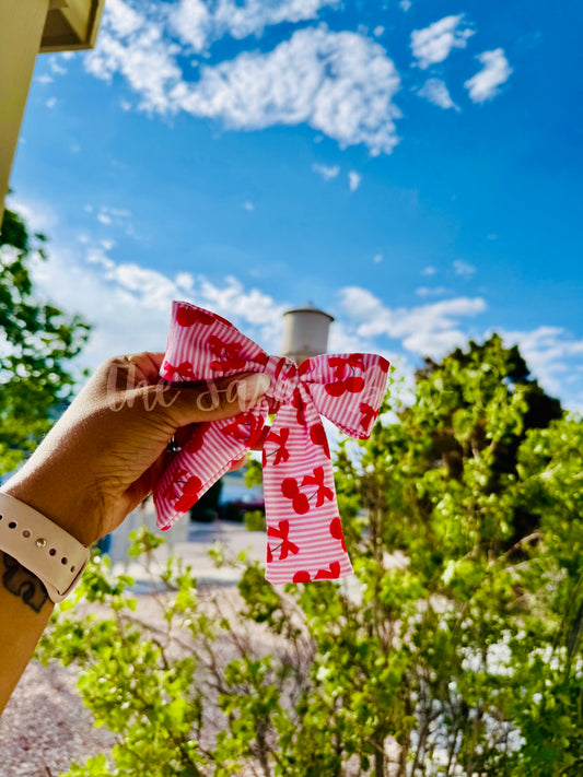 Cherry on Top (long tailed Amelia bow)